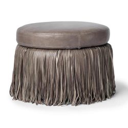 Ikhaya Africa Round Shaggy Ottoman